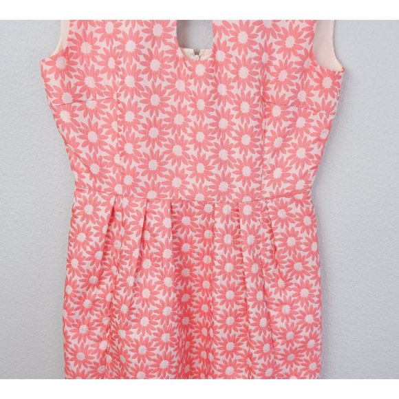 Belle Badgley Mischka Women's Retro Daisy Print Jacquard Fit & Flare Dress, 4 - Picture 9 of 14